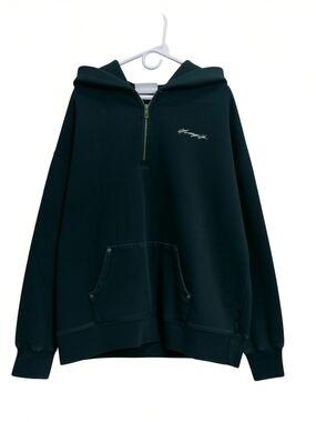 YoungLA Black Hoodie with Script Logo